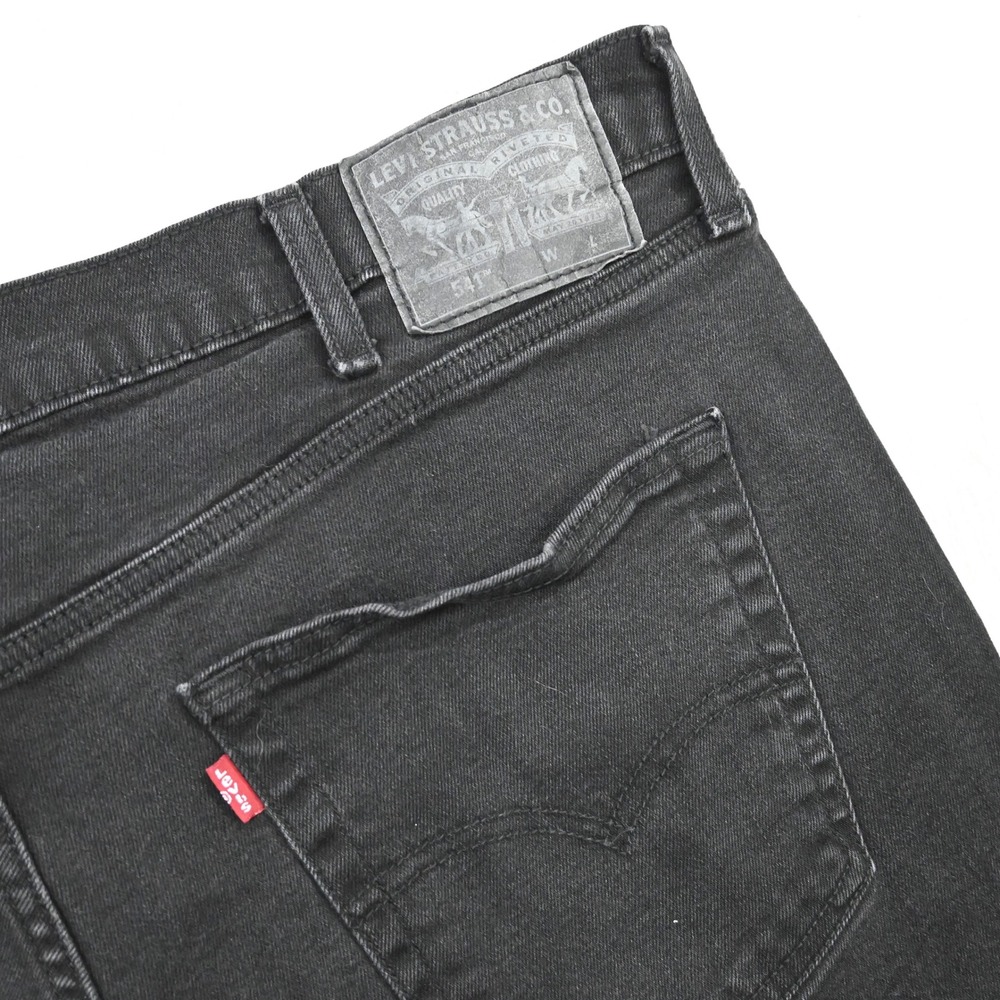 Levi's 541 Athletic Taper Men 42x30 Black Jeans‎ Stretch Denim 510782-AD